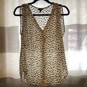 Sleeveless Patterned Work Top